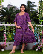 Wisteria Purple Senorita Ikat Nursing Dress