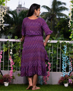 Wisteria Purple Senorita Ikat Nursing Dress