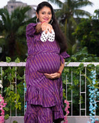 Wisteria Purple Senorita Ikat Nursing Dress