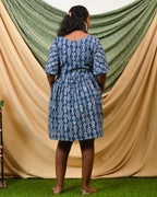 Indigo Warli Short Maternity Dress