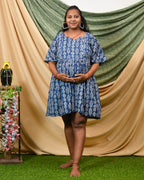 Indigo Warli Short Maternity Dress