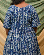 Indigo Warli Short Maternity Dress