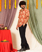 Queen Red Floral Shirt