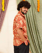 Queen Red Floral Shirt