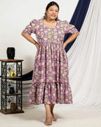 Leafing Lavender Plus Size Dress