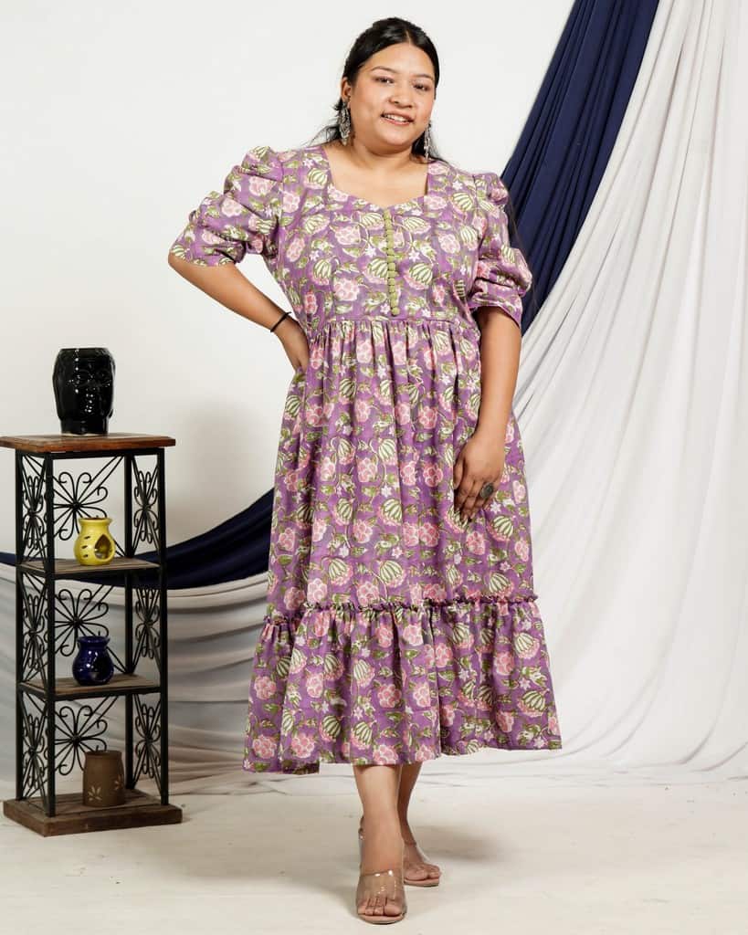 Leafing Lavender Plus Size Dress