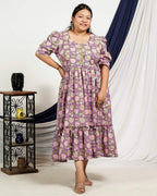 Leafing Lavender Plus Size Dress