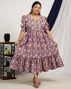 Leafing Lavender Plus Size Dress