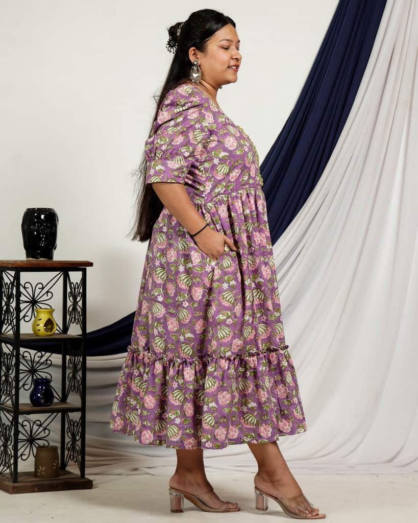 Leafing Lavender Plus Size Dress
