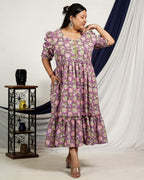 Leafing Lavender Plus Size Dress