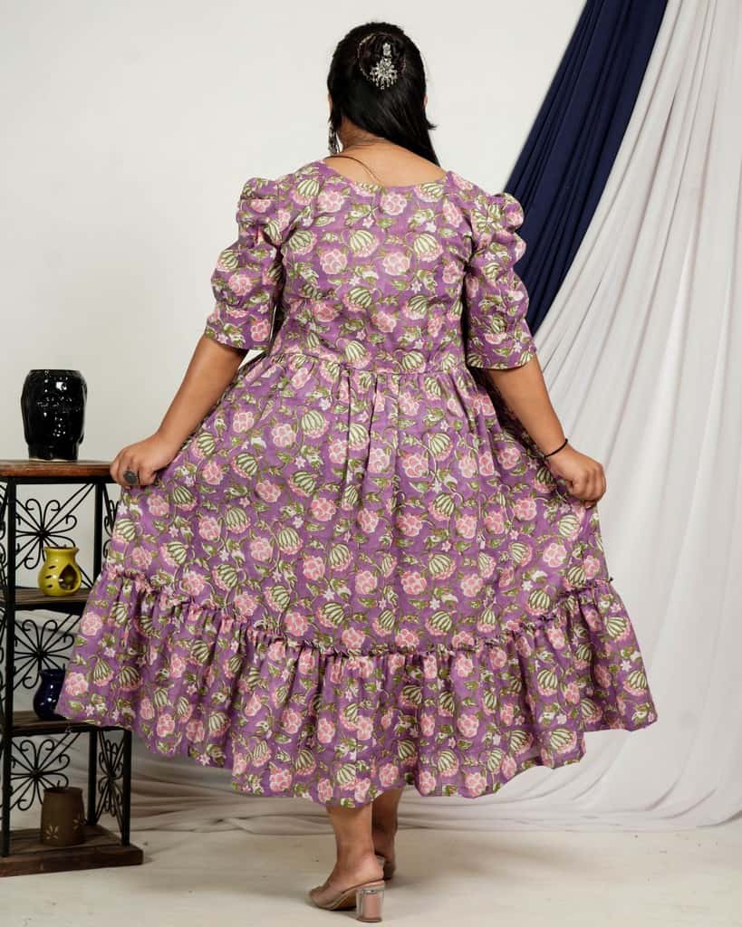 Leafing Lavender Plus Size Dress