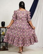 Leafing Lavender Plus Size Dress