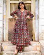 Berry Maroon Maternity Dress Set
