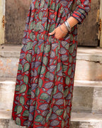 Berry Maroon Maternity Dress Set