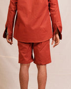 Brick Red Denim Shirt
