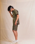 Olive green Denim Shirt