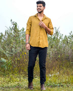 Mustard Checkered Shirt