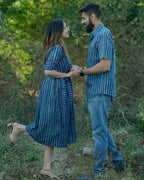 Indigo Striped Couple