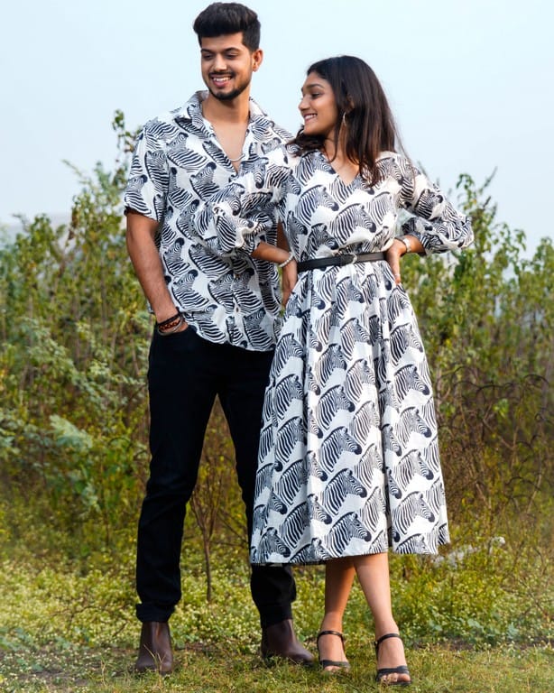 Zebra Print Midi Couple Set
