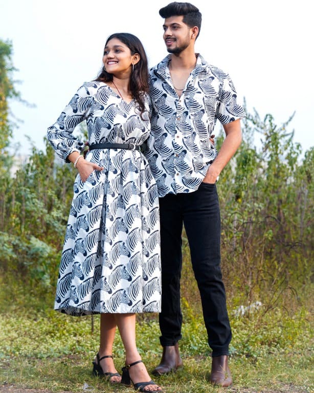 Zebra Print Midi Couple Set