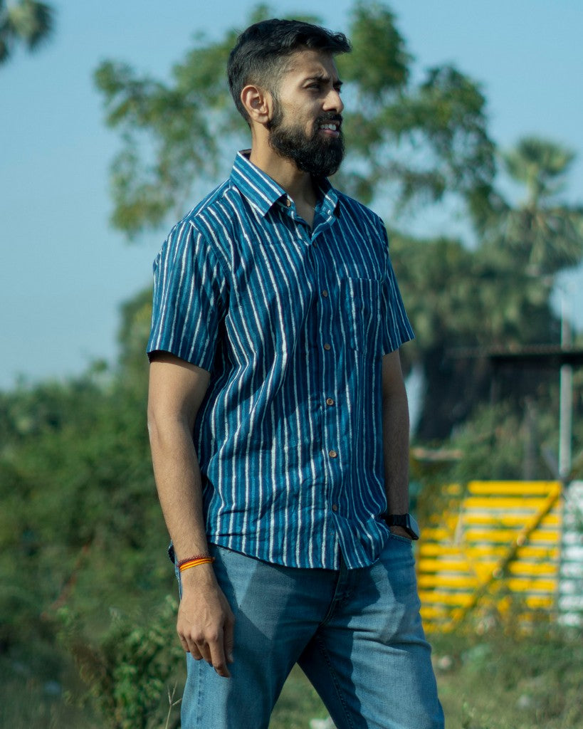 Indigo Striped Shirt