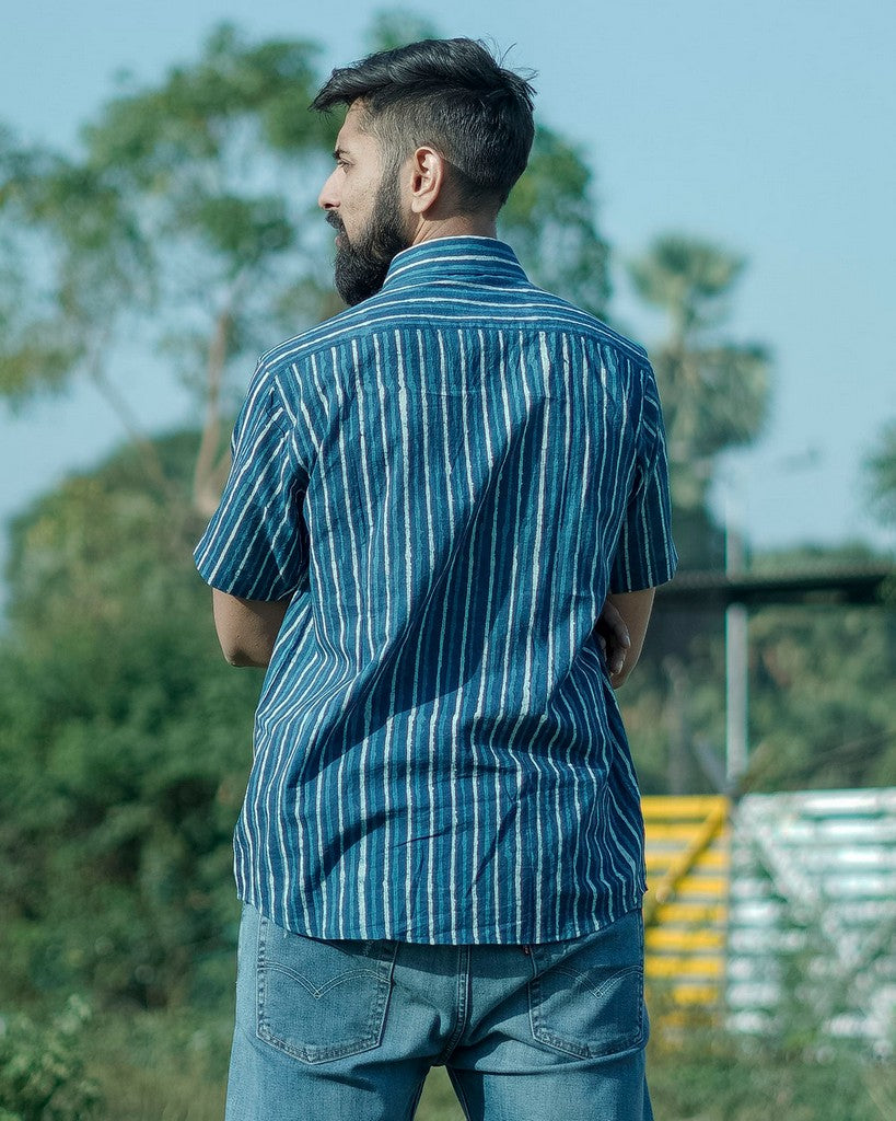 Indigo Striped Shirt