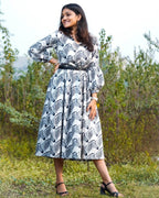 Zebra Print Midi Dress