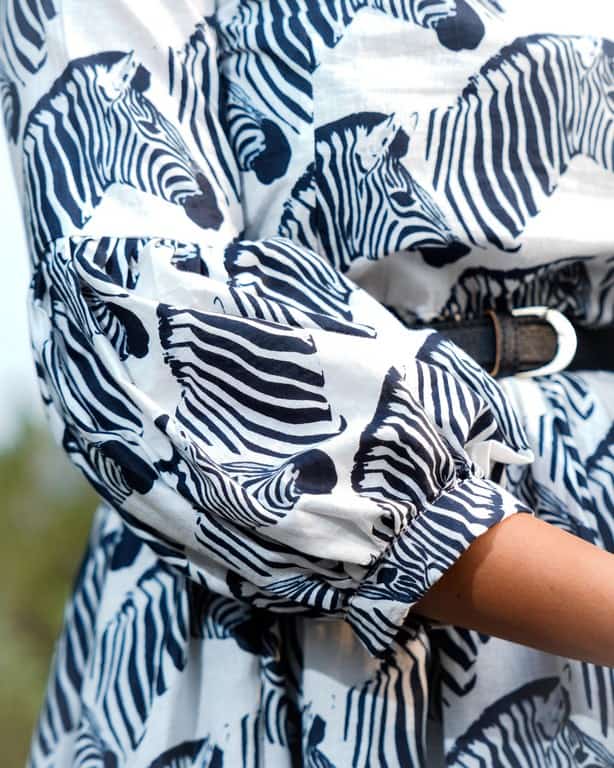Zebra Print Midi Dress