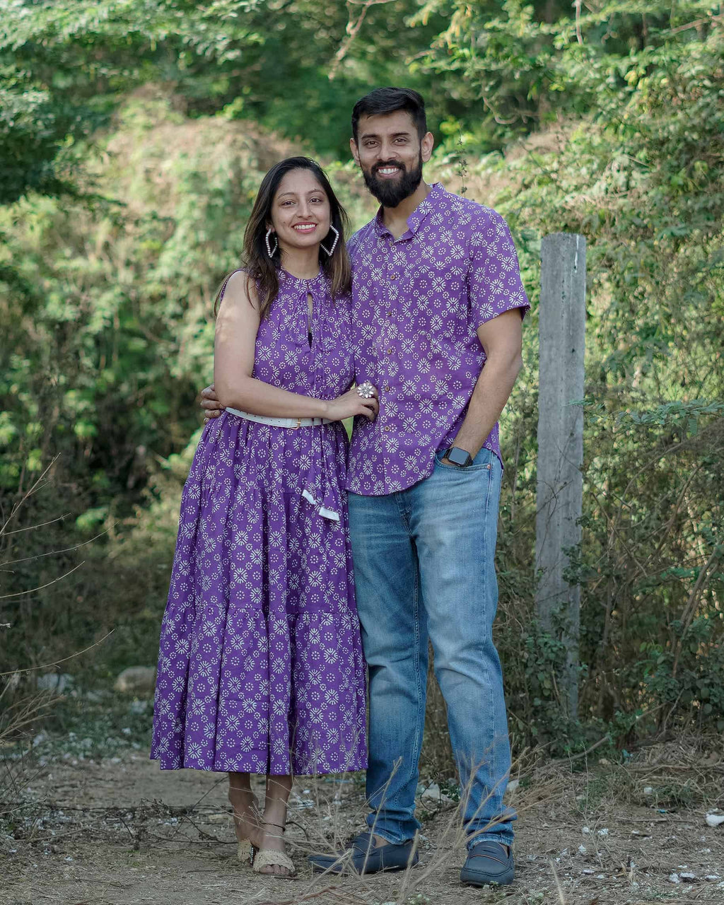 Lavender Dot Tier Couple Set