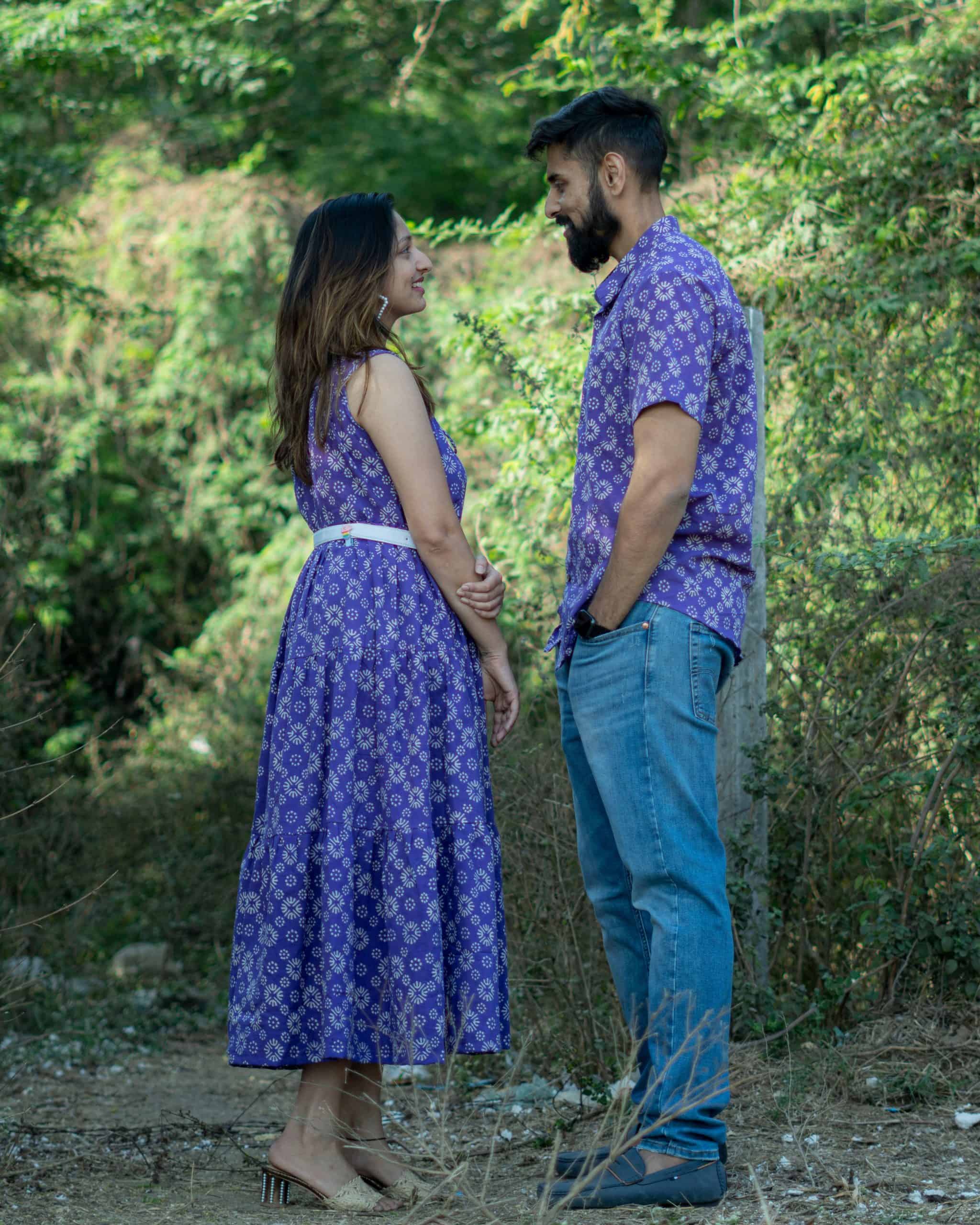 Lavender Dot Tier Couple Set