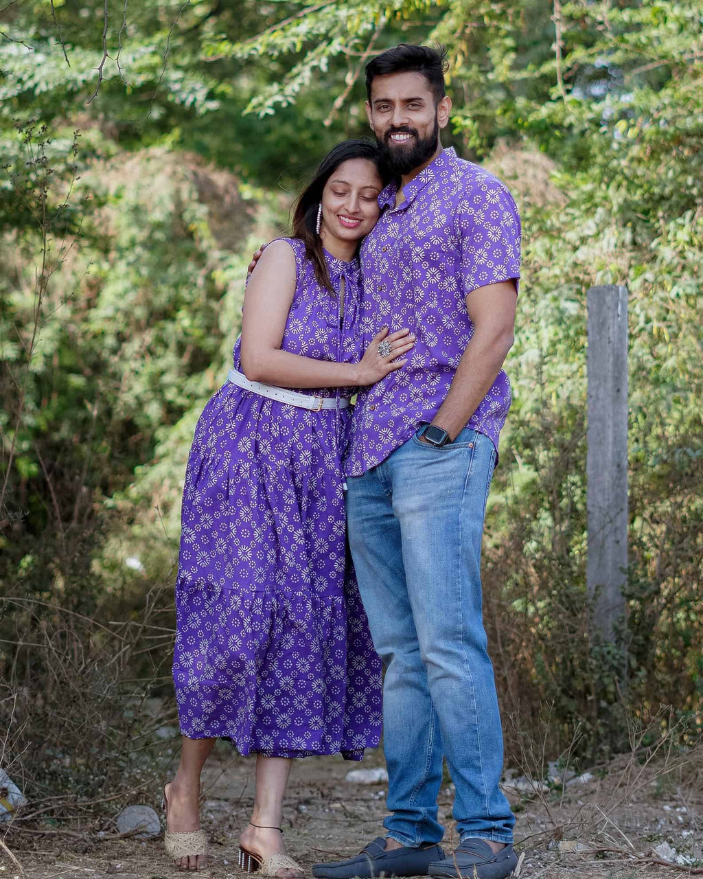 Lavender Dot Tier Couple Set
