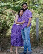 Lavender Dot Tier Couple Set