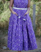 Lavender Dot Tier Maternity Dress
