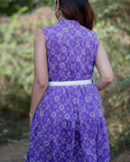 Lavender Dot Tier Maternity Dress