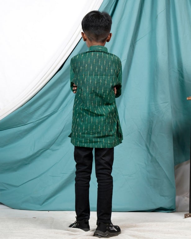 Pickle Green Glorious Boy Kurta