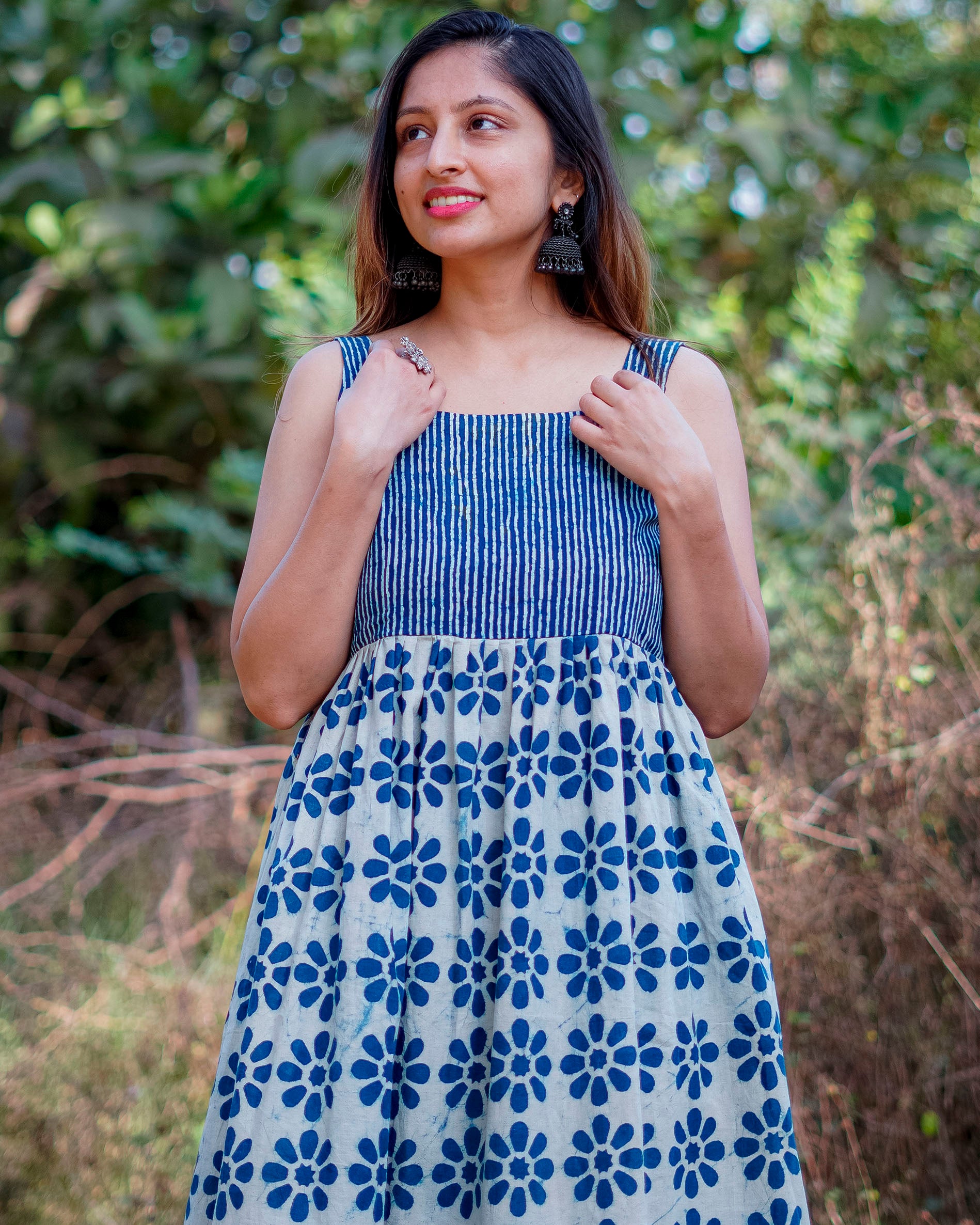 Indie Floral Midi Dress