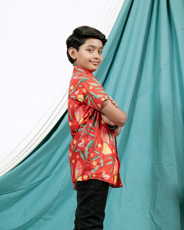 Red Bird Boy Shirt Secondary image