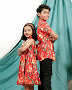 Red Bird Short Family Set