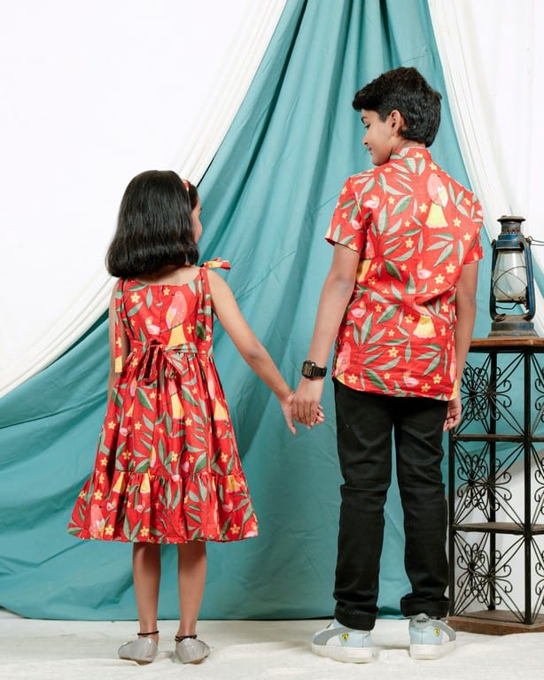 Red Bird Short Family Set