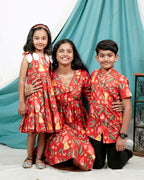 Red Bird Short Family Set