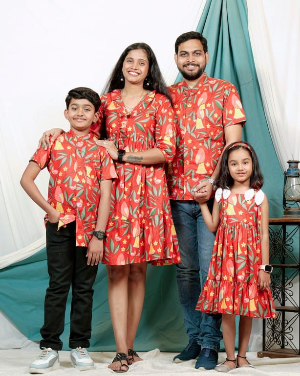 Red Bird Short Family Set