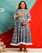Moonstone Grey Maternity Dress