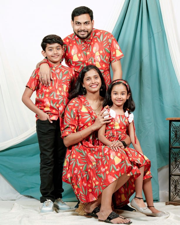 Red Bird Short Family Set