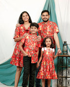 Red Bird Short Family Set