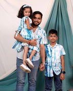 Blue Shibori Punch Family Set