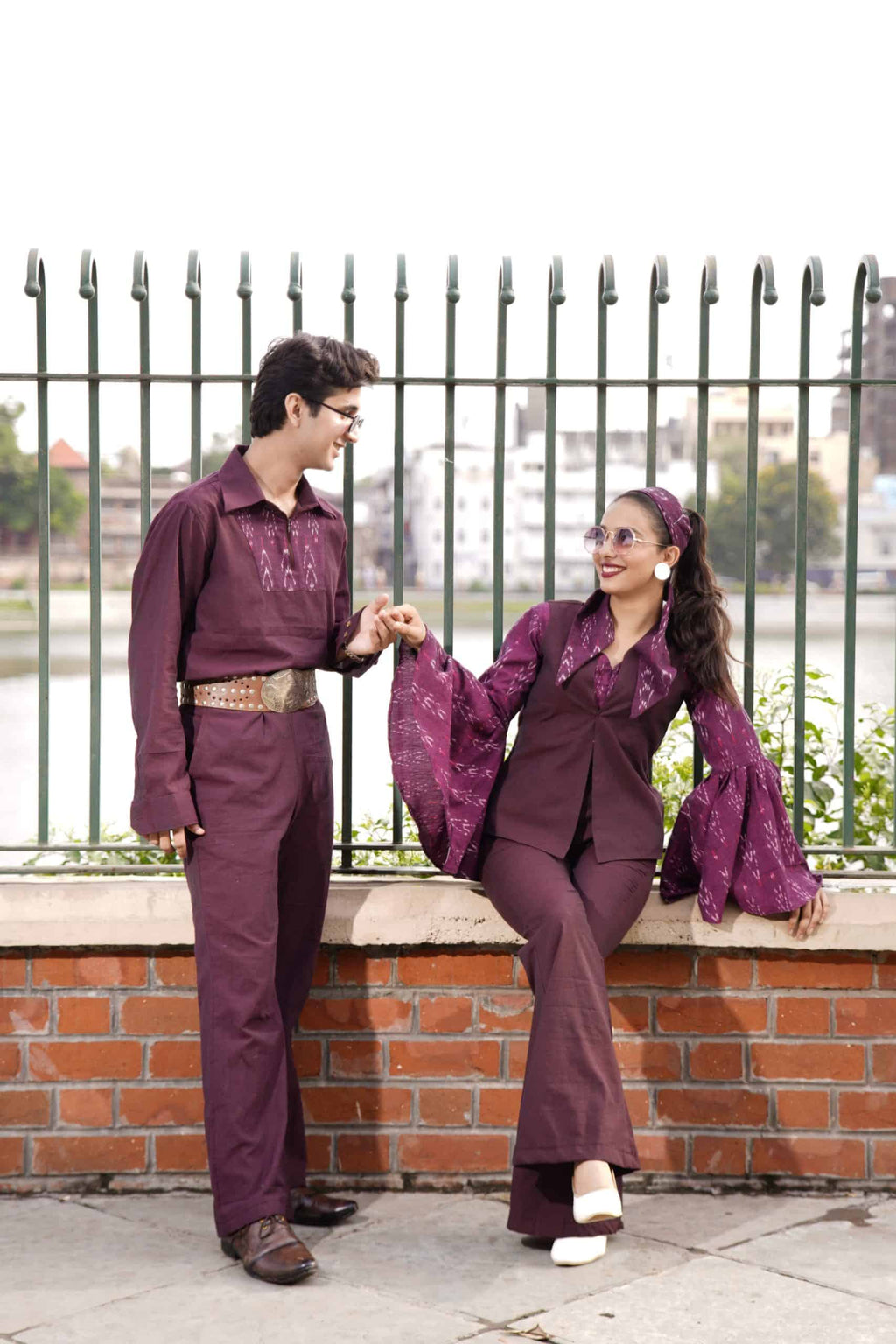 Plum Molotov Maroon Ikat Retro