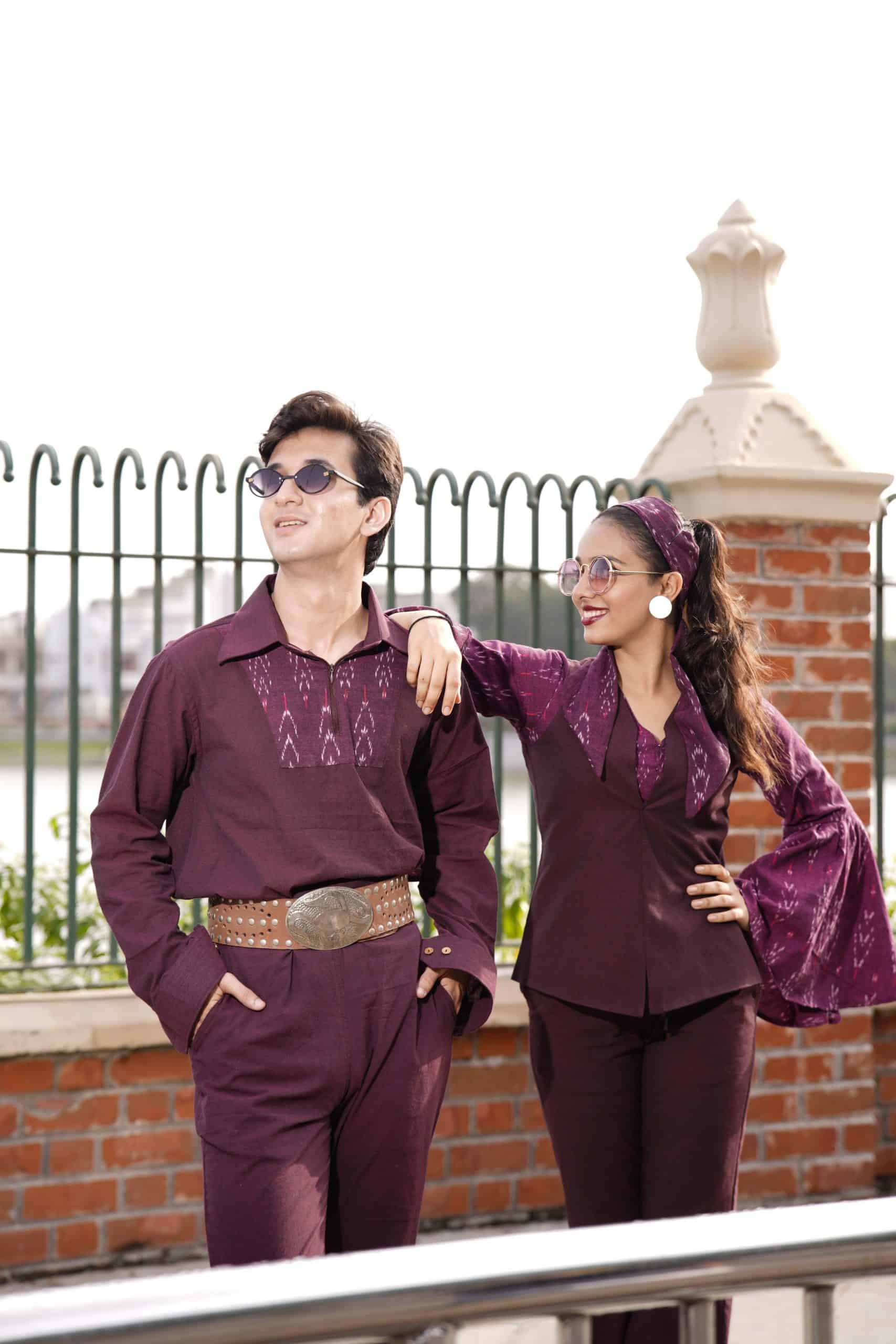 Plum Molotov Maroon Ikat Retro