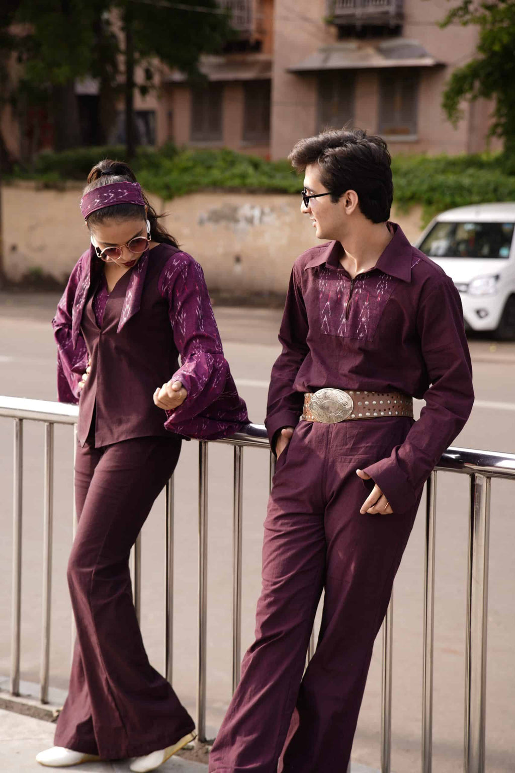 Plum Molotov Maroon Ikat Retro