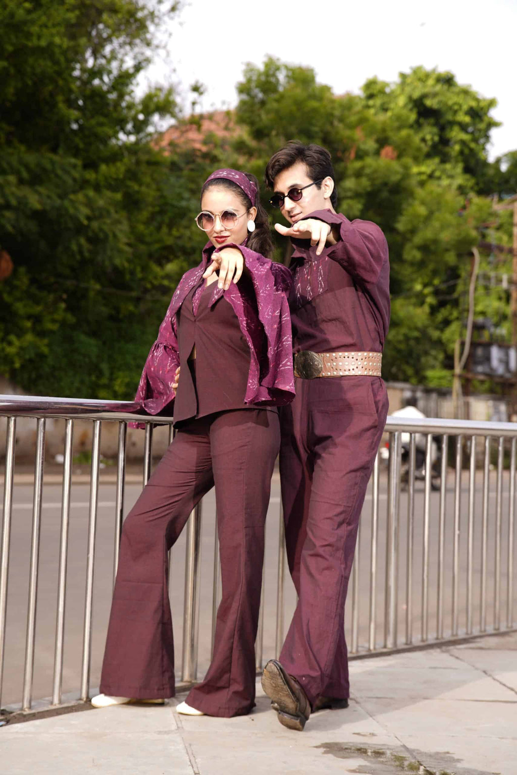 Plum Molotov Maroon Ikat Retro