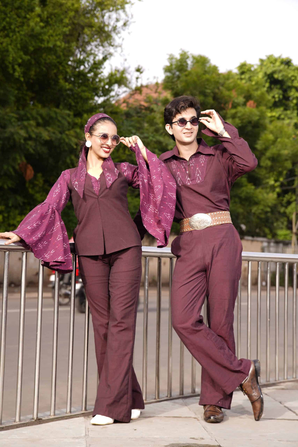Plum Molotov Maroon Ikat Retro